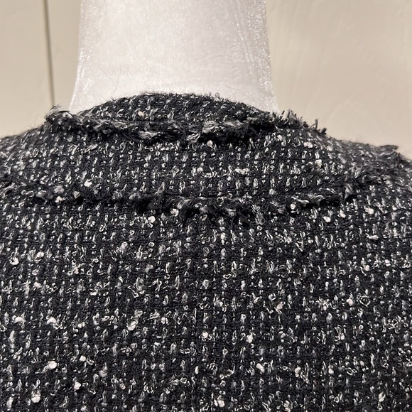 Michael Kors 3/4 sleeve blazer in black and white tweed - Picture 3 of 7